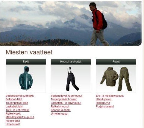 Men's Clothing Page