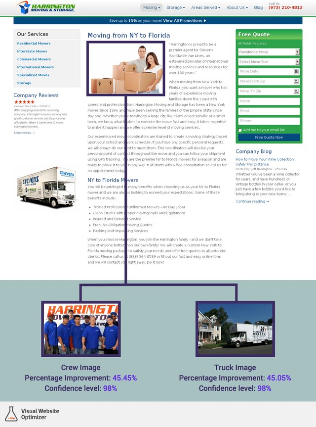 Comparison Harrington Motor VWO case study