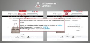 comparing the versions of the a/b test