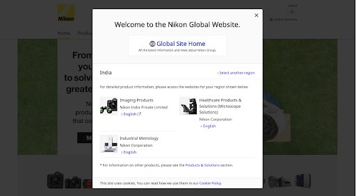 personalization on nikon's global ecommerce store