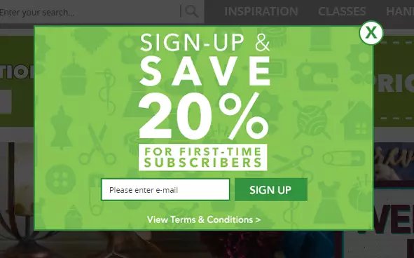 Pop-up Subscription Web Forms