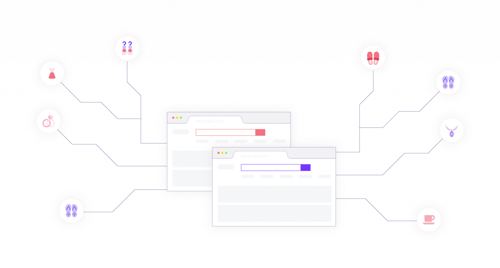 flow diagram for search algorithms of server-side testing