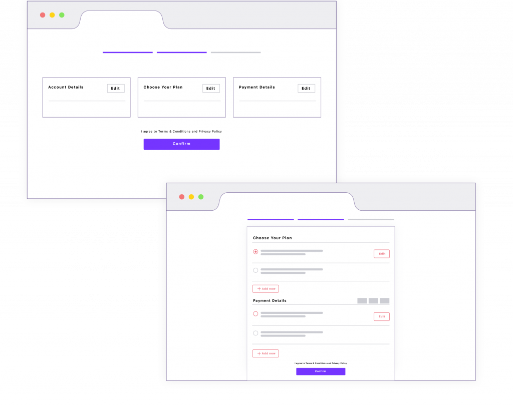 example of using server-side testing to test subscription flow.