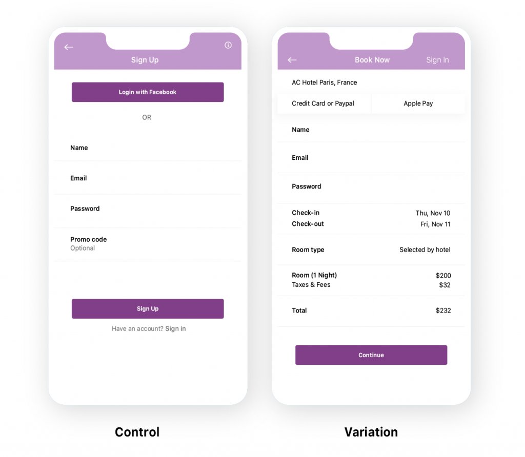 app testing case study on removal of mandatory account creation step