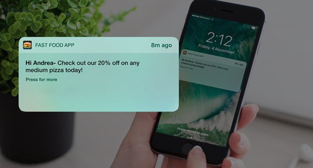 personalizing in-app experiences through push notifications.