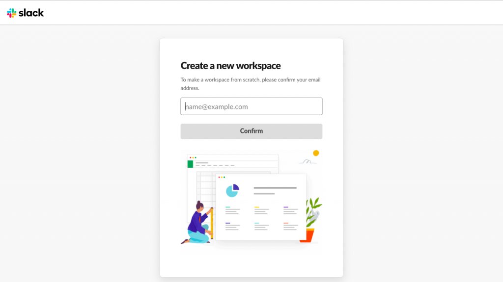 Slack.com lead generation web form