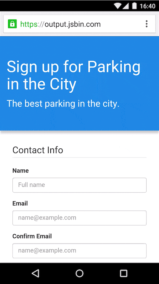 special JavaScript APIs promoting auto-completion forms.