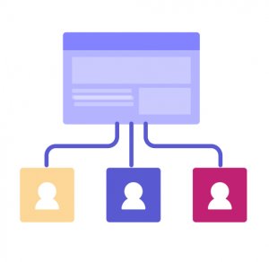 illustration showcasing segmentation of website visitors