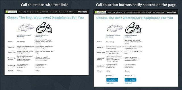 Diferencia entre los enlaces CTA y los botones CTA