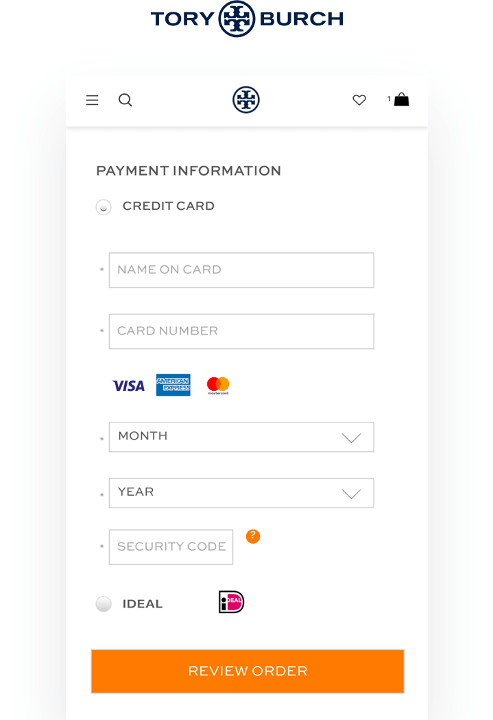 lack of payment options on the checkout page