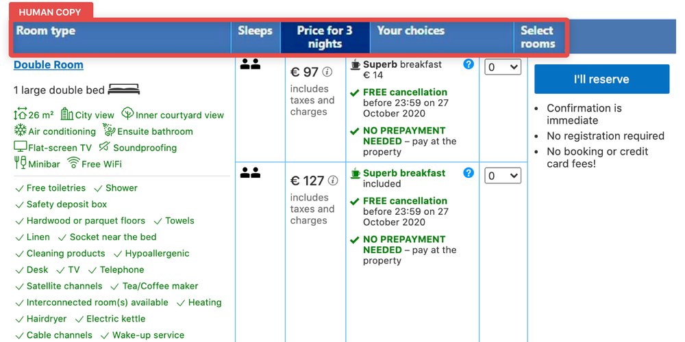 Booking Human Copy