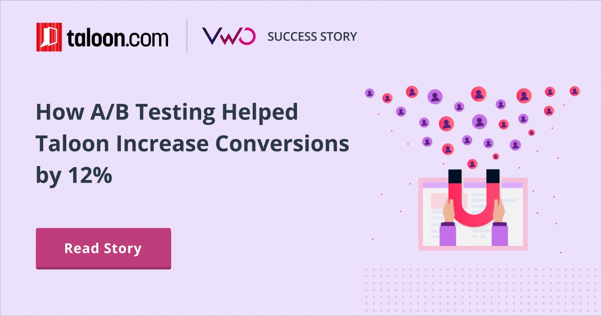 How Taloon Used A/B Testing To Increase Conversions By 12% | VWO Success  Stories