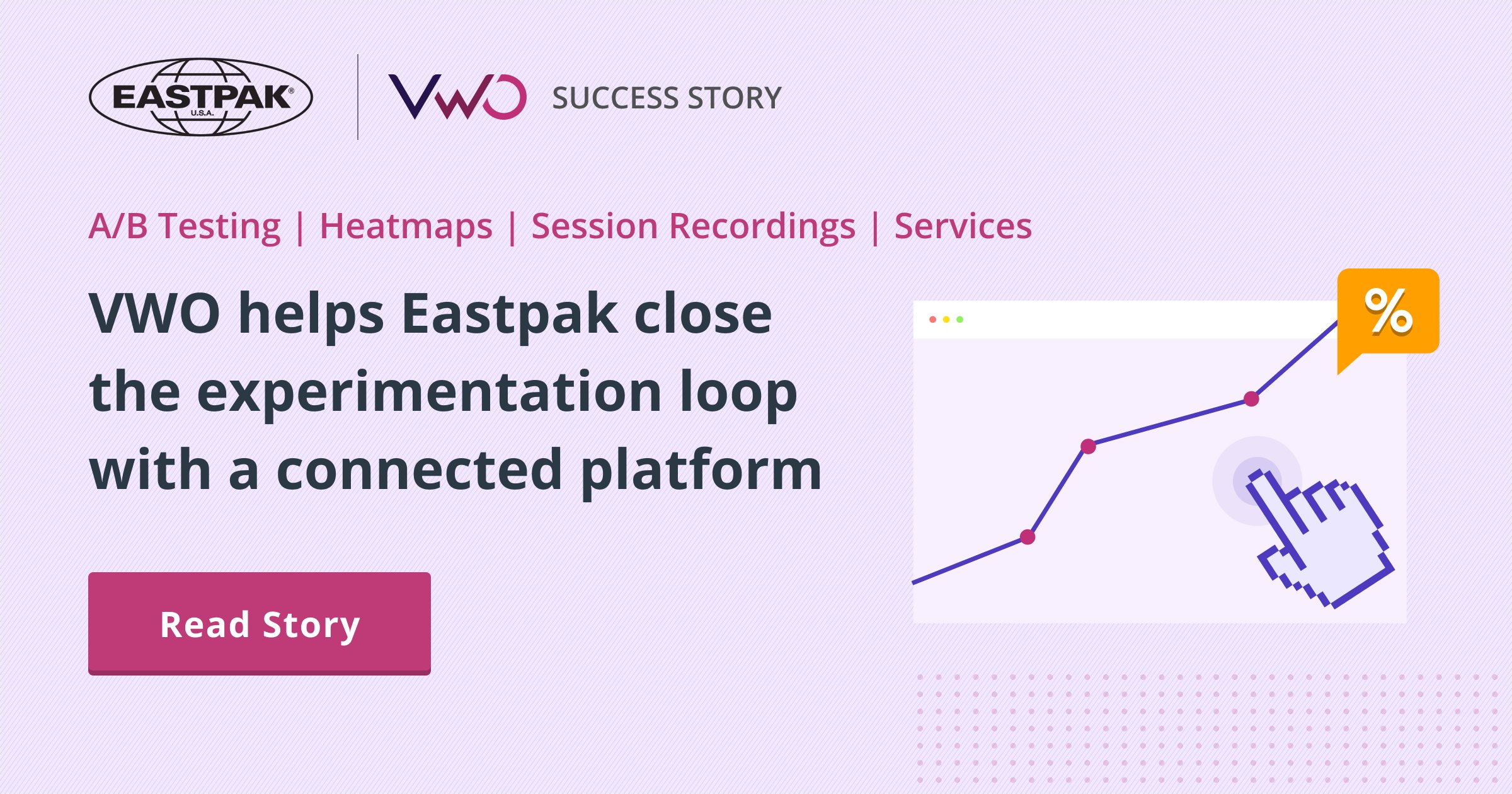 Ongemak volume Valkuilen VWO boosts Eastpak's CTR By 14% | VWO Success Stories
