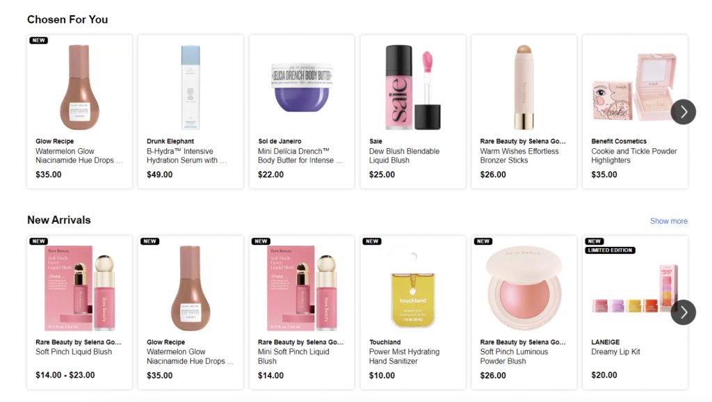 Sephora - Product Page