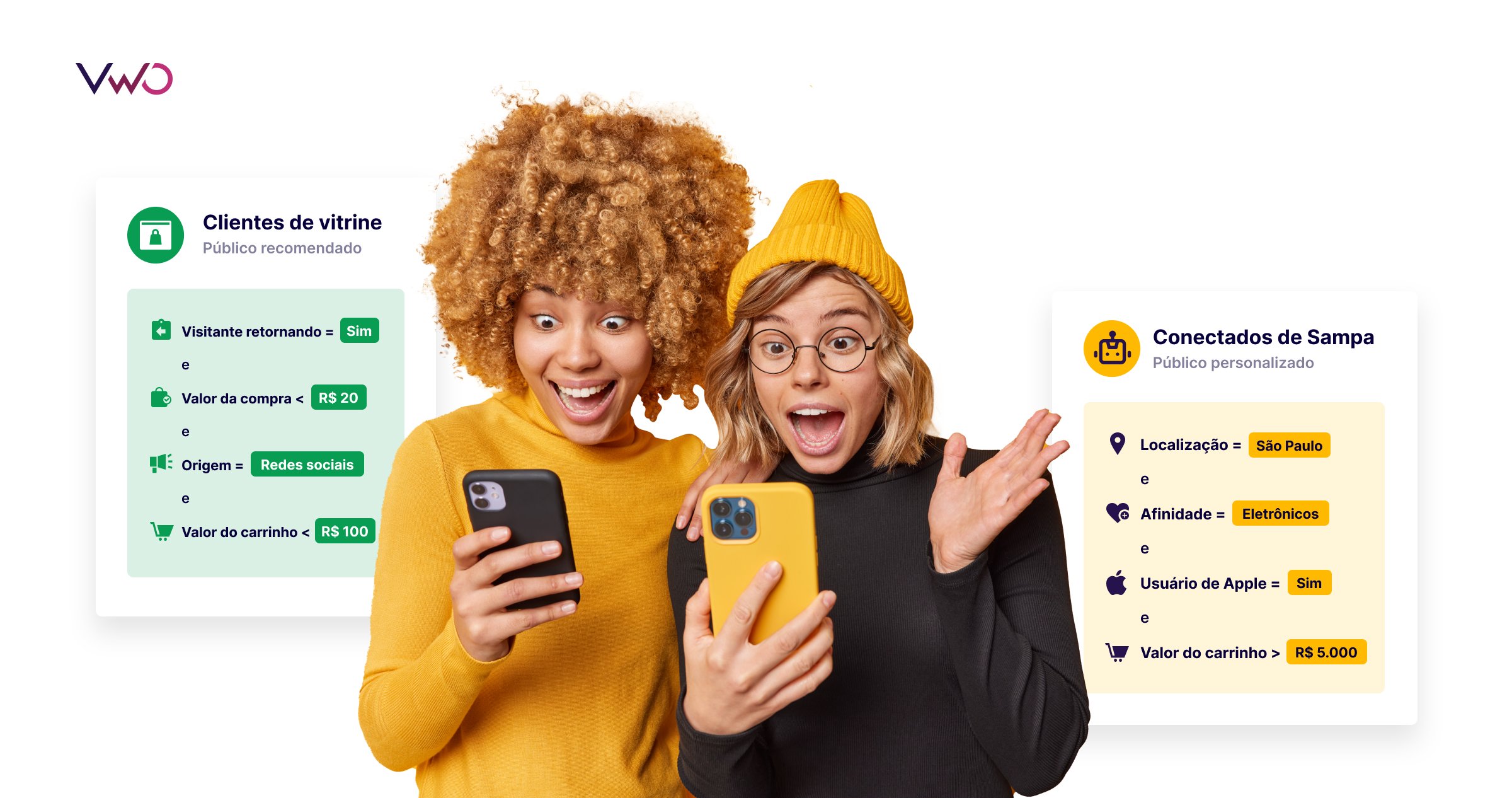 público recomendado e público personalizado