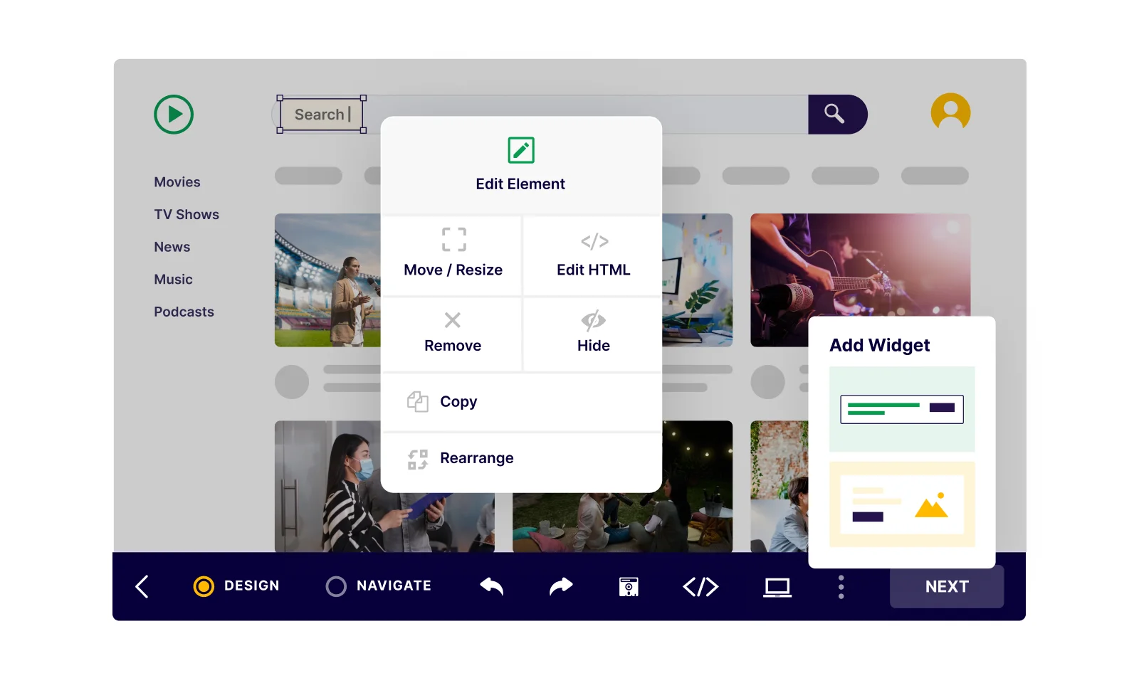 No Code Visual Editor For Faster Launches