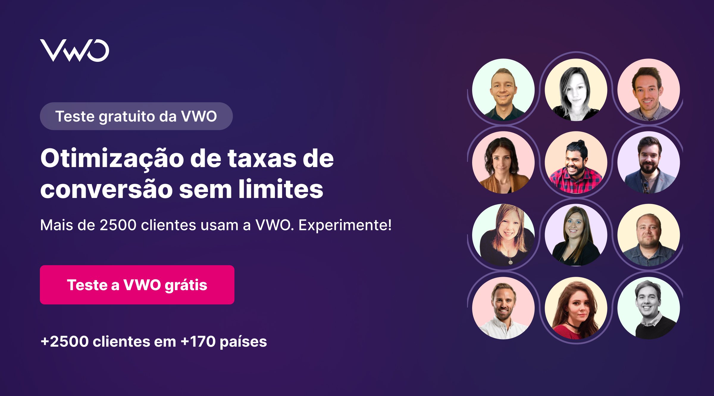 Teste a VWO grátis