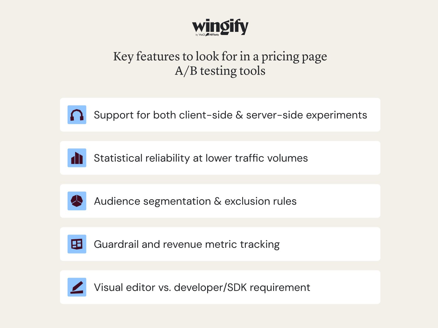 Key Features To Look For In A Pricing Page A B Testing Tools