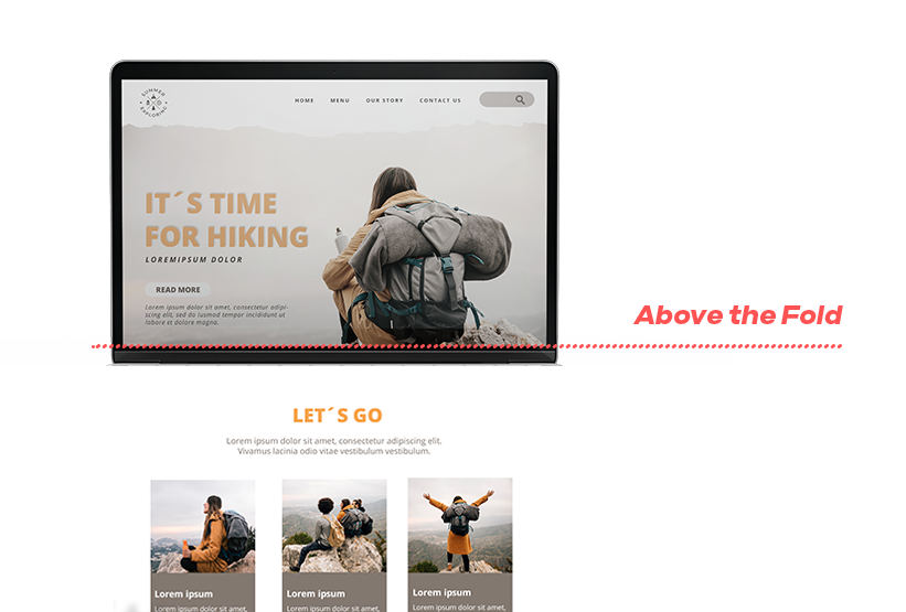 Above the fold example