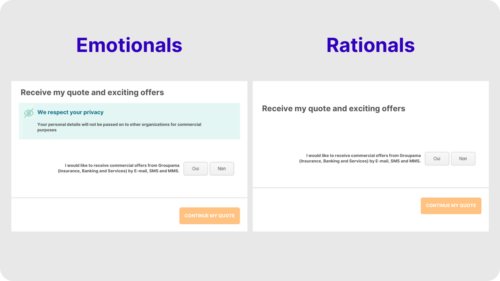 Insurance quote segmentation test: emotionals vs rationals