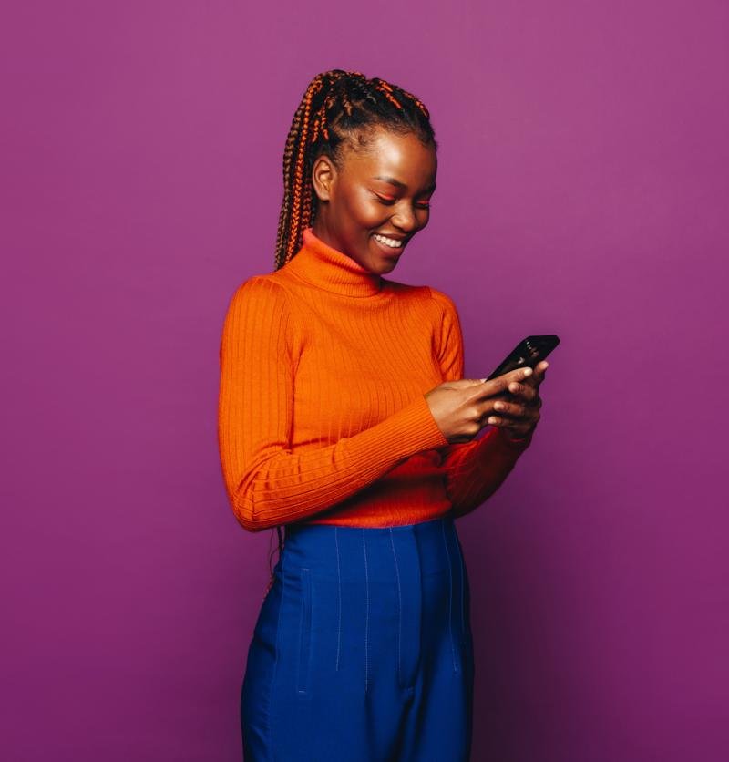 girl on her phone