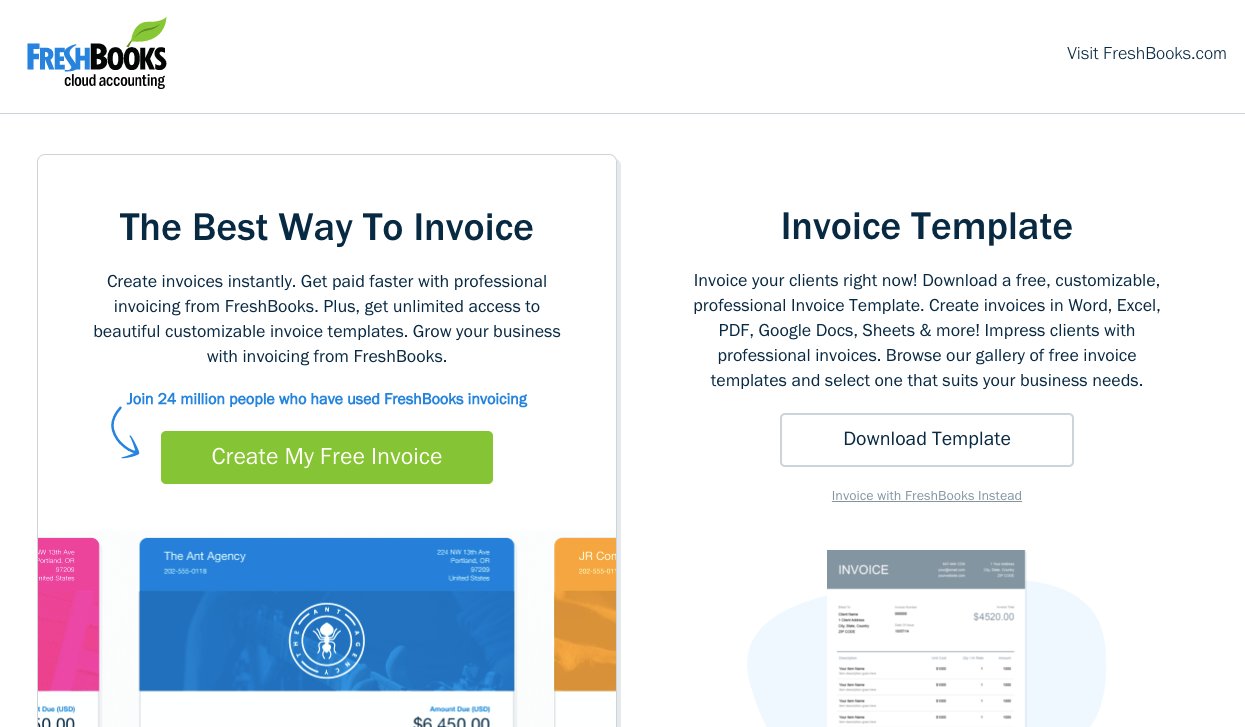 Freshbooks form