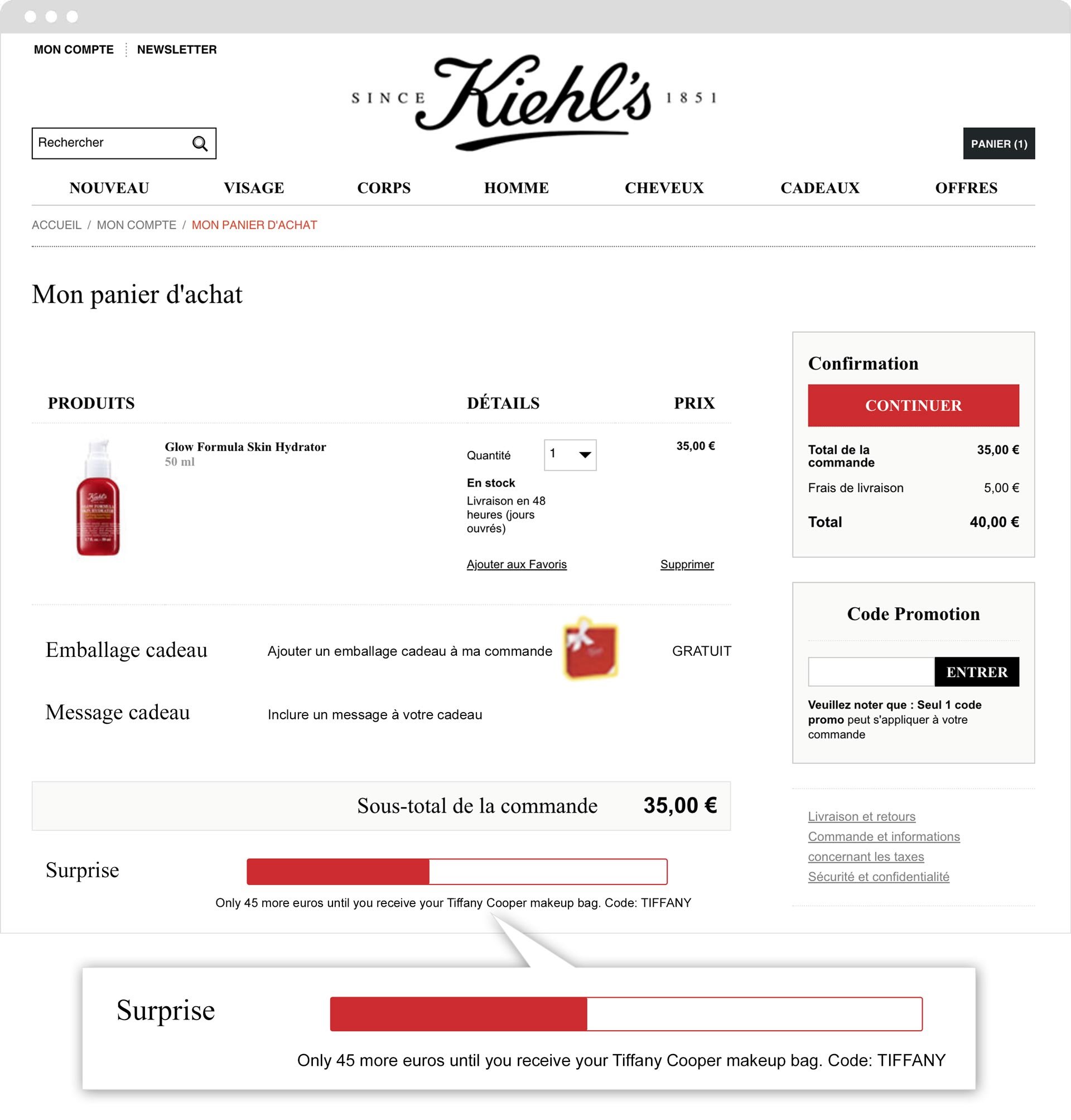 Kiehl's Wingify A/B Test