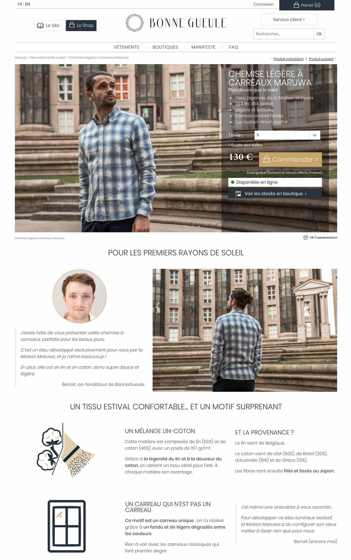 Fashion Ecommerce Product Page