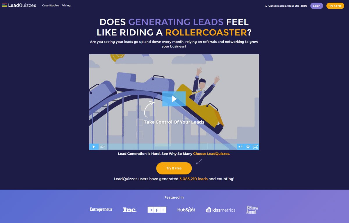 Design Landing Page Lead Quizzes