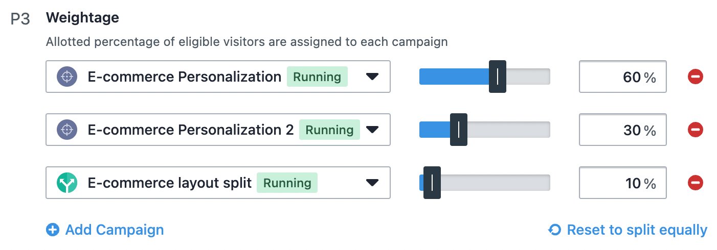 Weights in mutually exclusive group