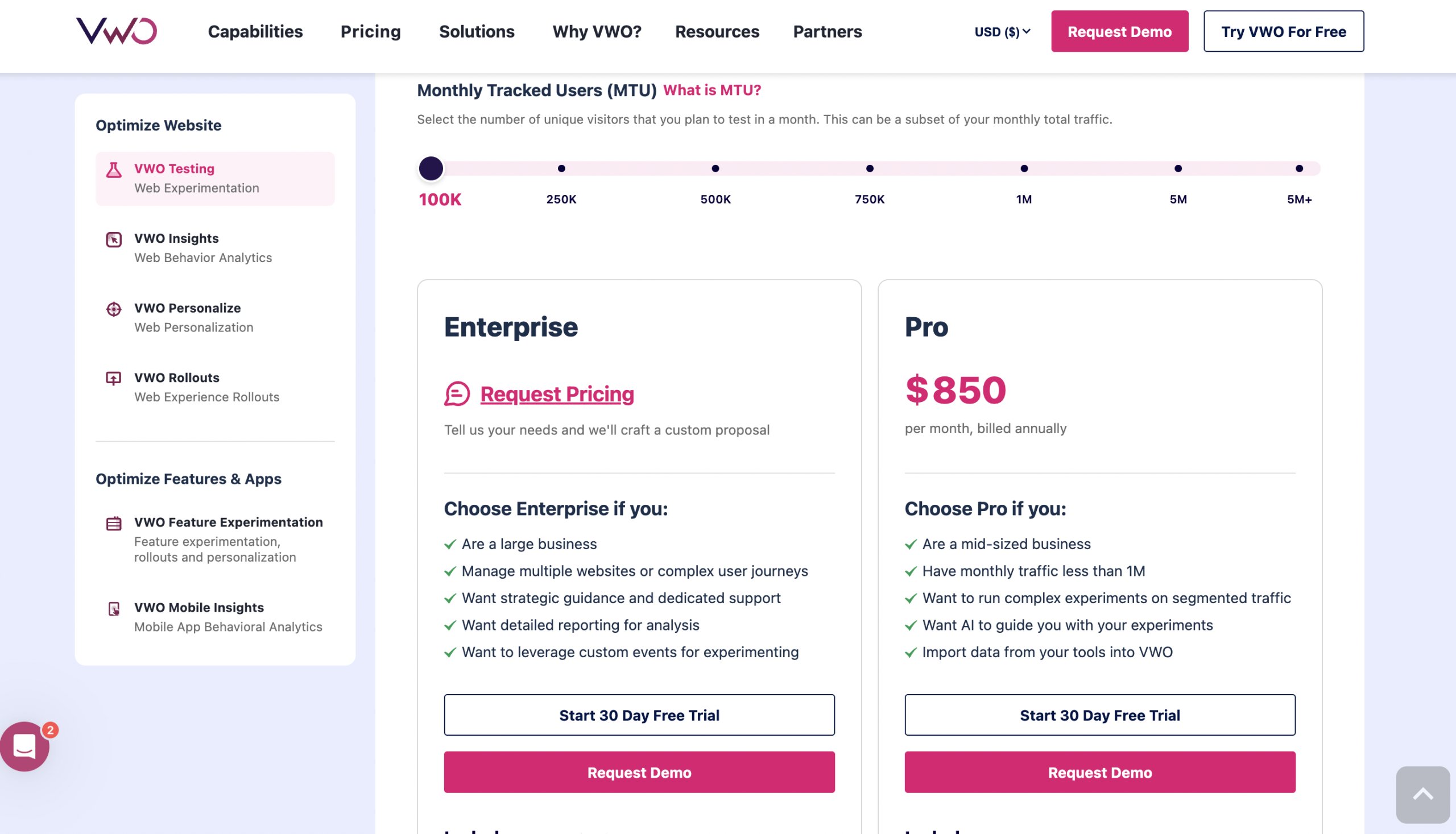 Vwo Pricing Page