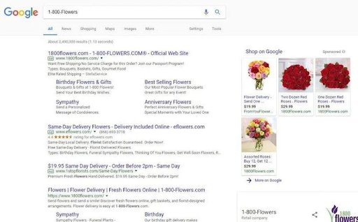 Google search (desktop)