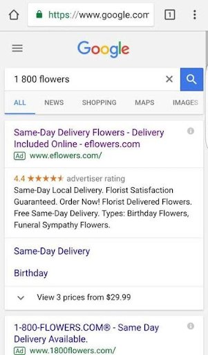 Google search (mobile)