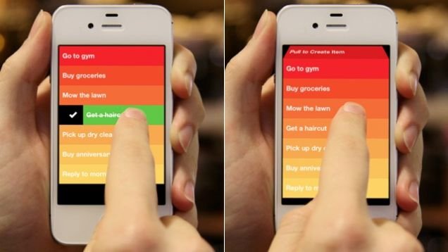 an example of the type of freedom available in mobile apps for designing