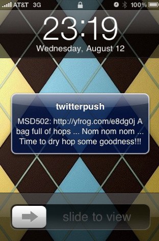 an example of sending push notification in mobile apps