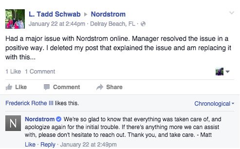 How Nordstrom changed Negative Customer Review to Positive One