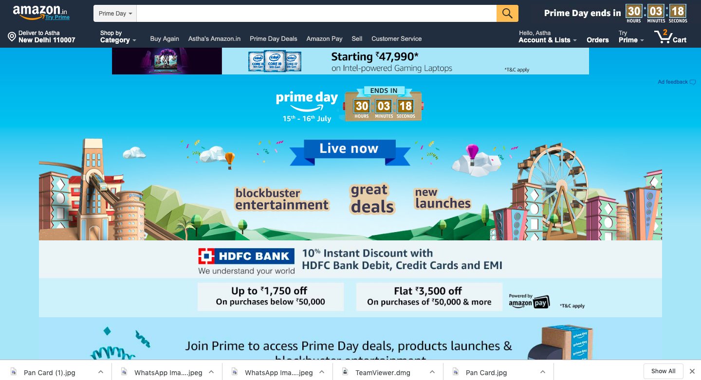 countdown on Amazon.com to highlight the duration of a sale.