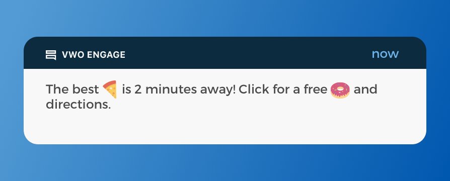an example of push notification to engage people to order food