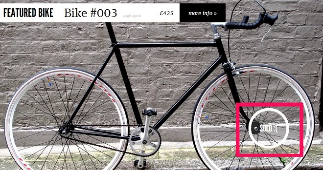 Scarcity proof on the ecommerce store of featured bike