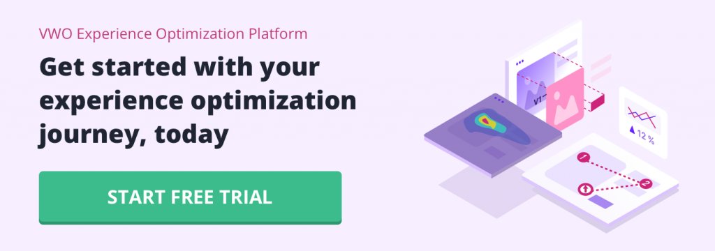 Free trial banner for VWO's platform