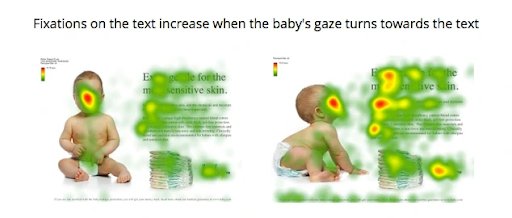 a screenshot from an eye-tracking study involving the placement of photos