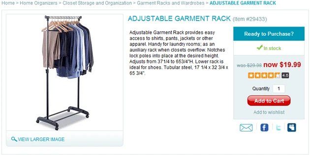 an example of the variation version of an ecommerce store