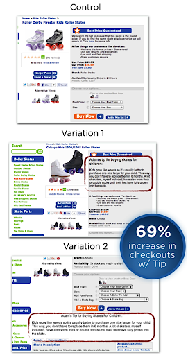 screenshot of both the variations of the Roller Skate Nation's product page