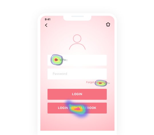 an example of mobile app heatmap with the goal to discover broken links