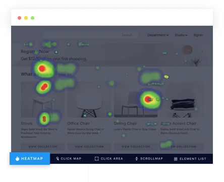 an illustration of heatmaps in VWO