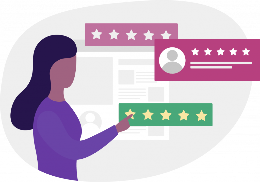 an illustration of customer review on support tickets