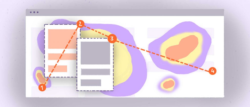 illustration of clickmaps and heatmaps