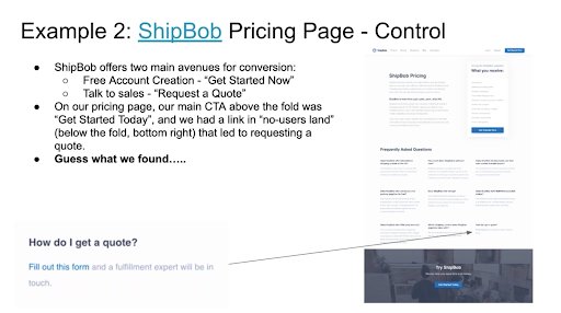 Insights From The Control Version Of Shipbobs Pricing Page