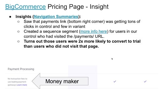 Insights From The Experiment Run On Bigcommerce Pricing Page