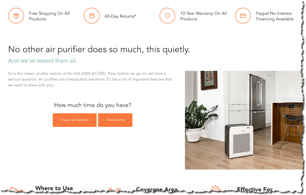 Example Of Copywriting To Deliver Personalized Experiences For Visitors 2